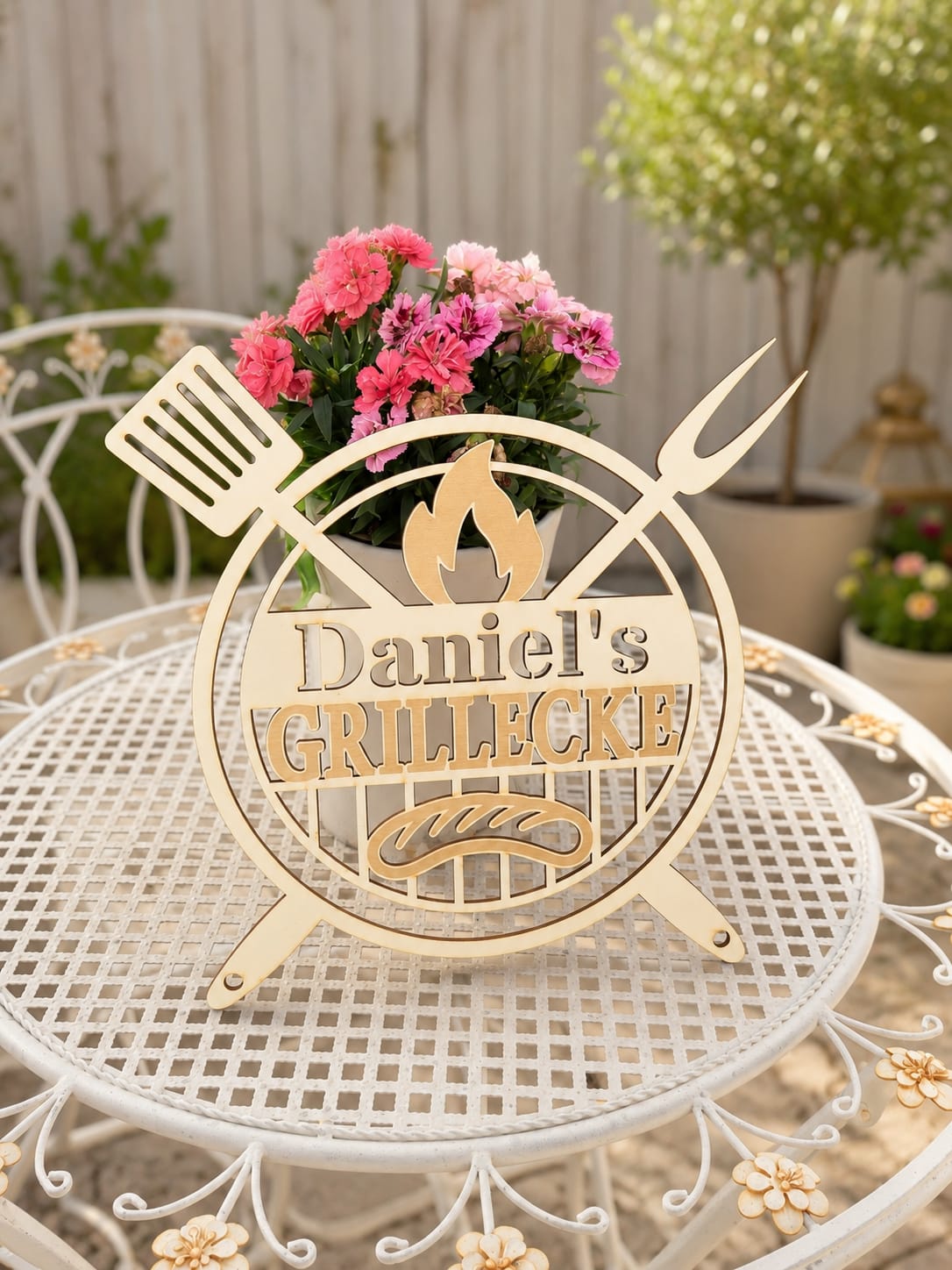 Personalisiertes Grill Schild - BBQ Grillplatz, Outdoorküche, Dekoration - Grillecke