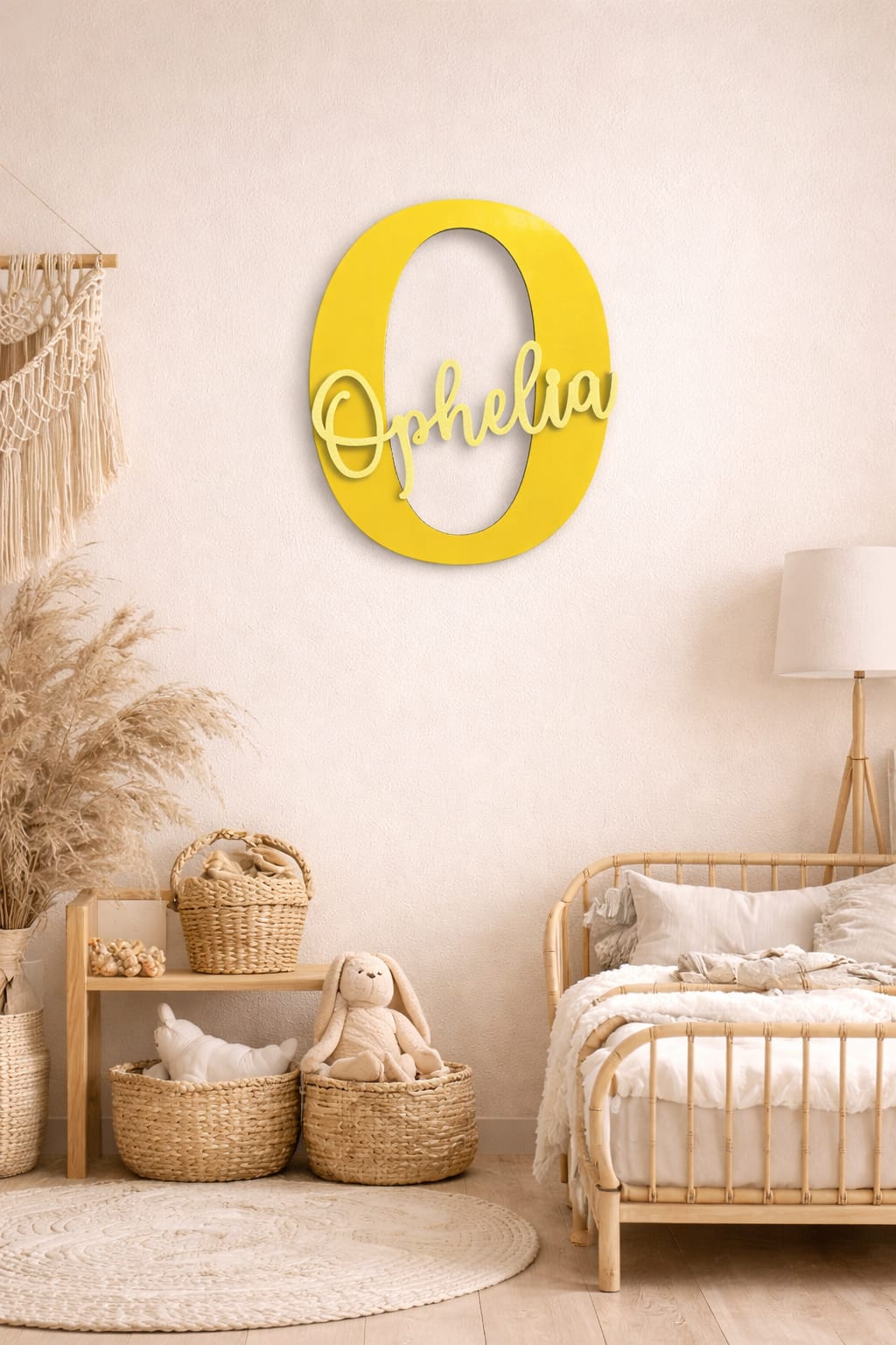 Personalisiertes Monogramm Wandbild oder Türschild mit Namen – für Kinderzimmer & Babyzimmer