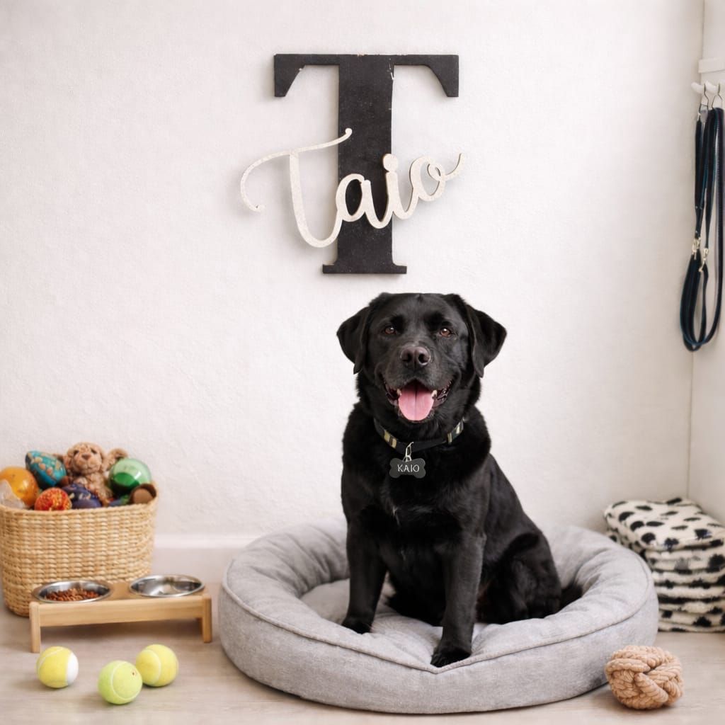 Personalisiertes Monogramm Wandbild oder Türschild mit Namen – für Kinderzimmer & Babyzimmer