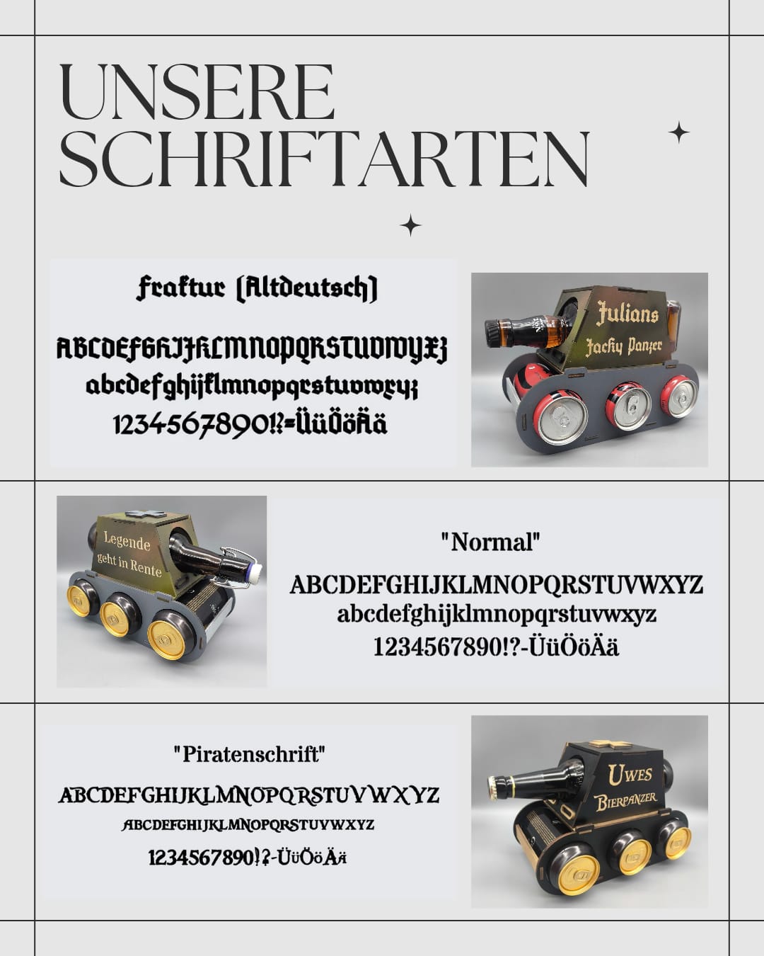 Bierpanzer – Geschenk für Männer zum Vatertag & Geburtstag mit Wunschgravur